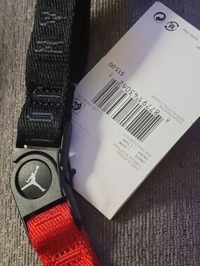NEW Jordan Red and Black Lanyard with Jumpman Clip